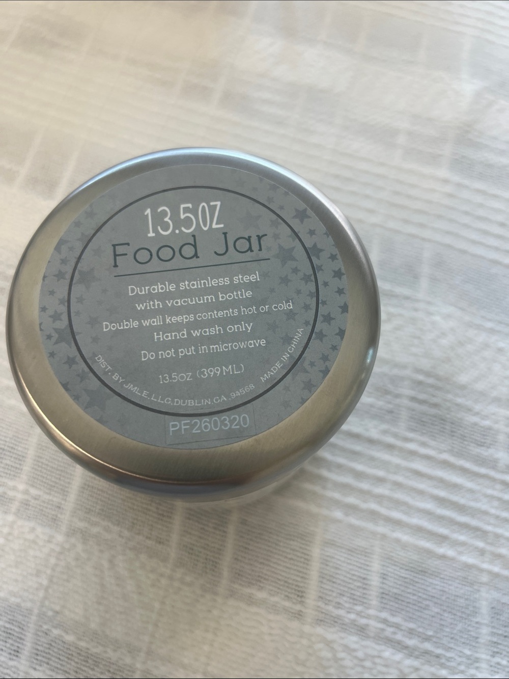 Kids Stainless Steel Food Jar - Silver